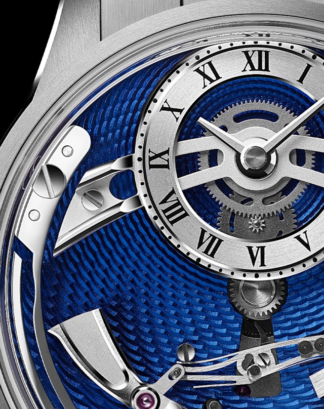 Christopher Ward – C1 Bel Canto Classic, Automatikuhr mit blauem Zifferblatt und sichtbarer Mechanik