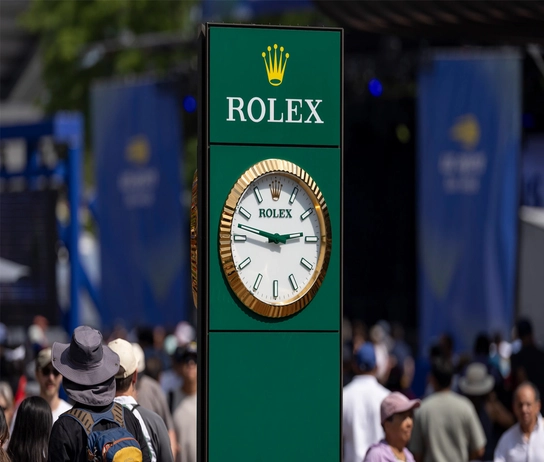 Rolex Uhr im Tennis-Court Flushing Meadows bei den US Open