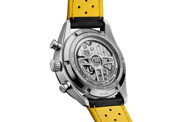 03_Tag Heuer_Carrera Chronograph Tourbillon x Porsche Panamericana.jpeg Rückseite der TAG Heuer Carrera x Porsche Panamerica