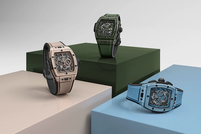 Hublot Spirit of Big Bang Chronograph, drei Uhren in Keramik Hublot Spirit of Big Bang Chronograph, drei Uhren in Keramik