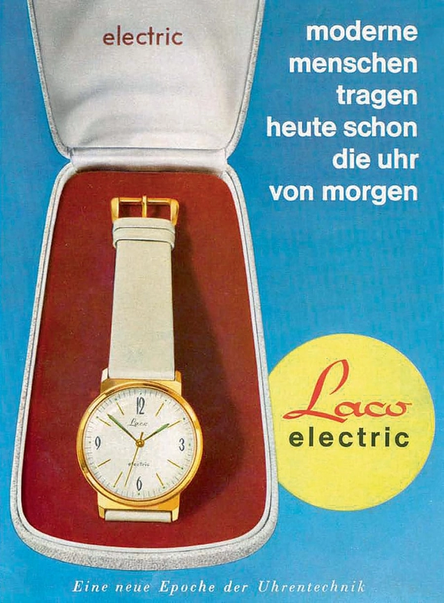 Frühe elektromechanische Uhr: Laco Electric von 1961