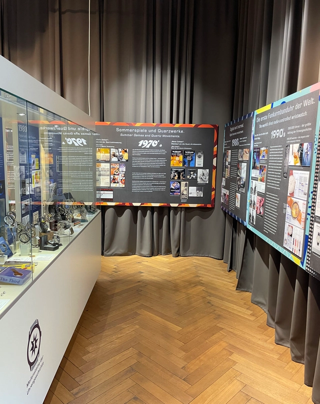 Armbanduhren-Meilensteine von Junghans: Blick in die Ausstellung Armbanduhren-Meilensteine von Junghans: Blick in die Ausstellung