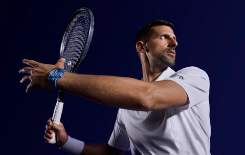 Novak Djokovic mit der ihm gewidmeten Hublot Big Bang Unico