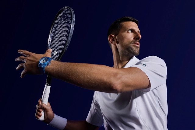 Novak Djokovic mit der ihm gewidmeten Hublot Big Bang Unico