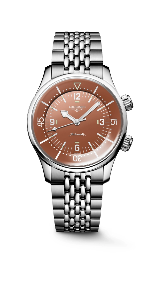 Longines Legend Diver mit Zifferblatt in Terrakotta