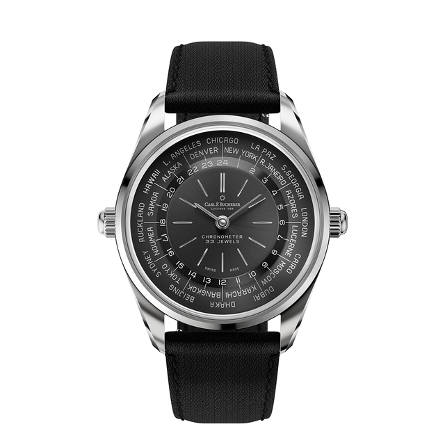 Carl-F-Bucherer-Worldtimer-Black-Steel-Front.jpg Carl F. Bucherer Heritage Worldtimer in Edelstahl