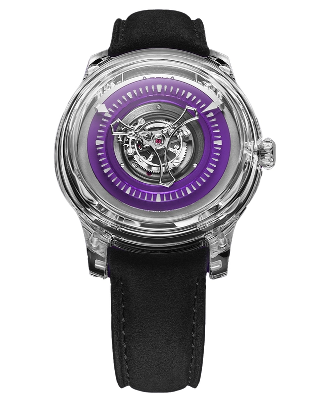 ArtyA – Purity Wavy Central Tourbillon Purple 40 mm ArtyA – Purity Wavy Central Tourbillon Purple 40 mm, Uhr mit Tourbillon und Saphirgehäuse