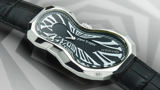 Exaequo, surrealistische Uhr aus 925er Silber