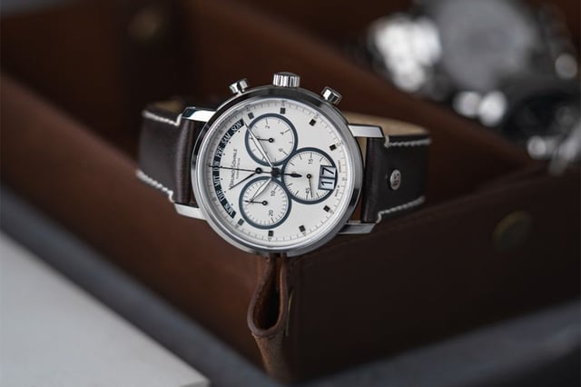 Bruno Söhnle – Marcato, Quarz-Chronograph mit Datum und Tagesanzeige am Lederband 