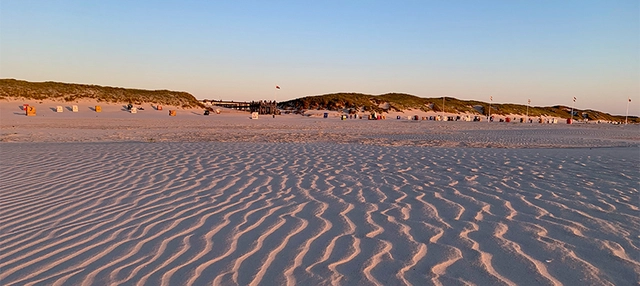 Ausblick auf einen Strand auf Amrum.