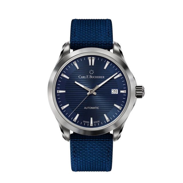 Manero Urban mit blauem Zifferblatt und Textilarmband