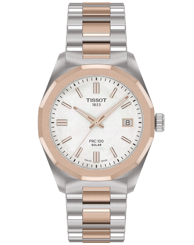 Tissot – PRC 100 Solar 34 mm, Edelstahluhr mit Solar-Quarzwerk