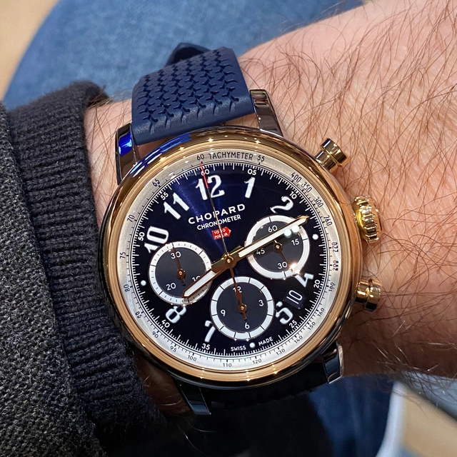 Chopard Mille Miglia Classic Chronograph JX7 Gelbgold Wristshot