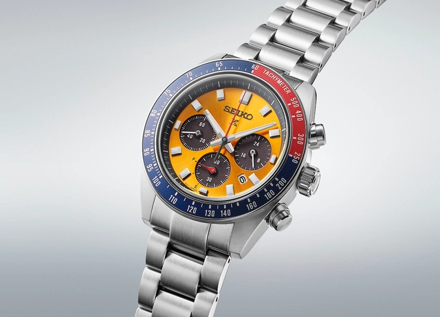 Seiko Prospex Speedtimer „Pogue“ Solar Chronograph mit goldgelbem Zifferblatt