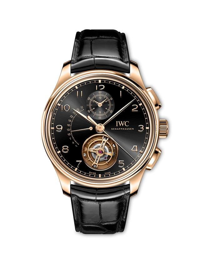 IWC_Portugieser_Tourbillon_Retrograde_IW394009_Soldat.jpg IWC Portugieser Tourbillon Rétrograde Chronograph, Referenz IW394009, Golduhr Vorderansicht