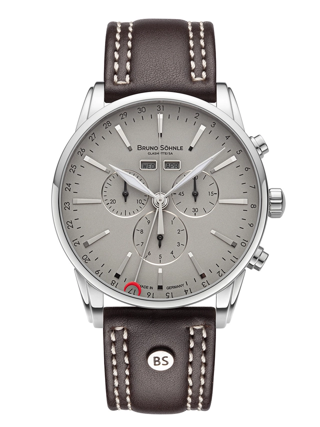 Bruno_Soehnle_Atrium-Chrono-Limited-01-01_Soldat.jpg Bruno Söhnle Atrium Chrono Limited mit mattgrauem Zifferblatt