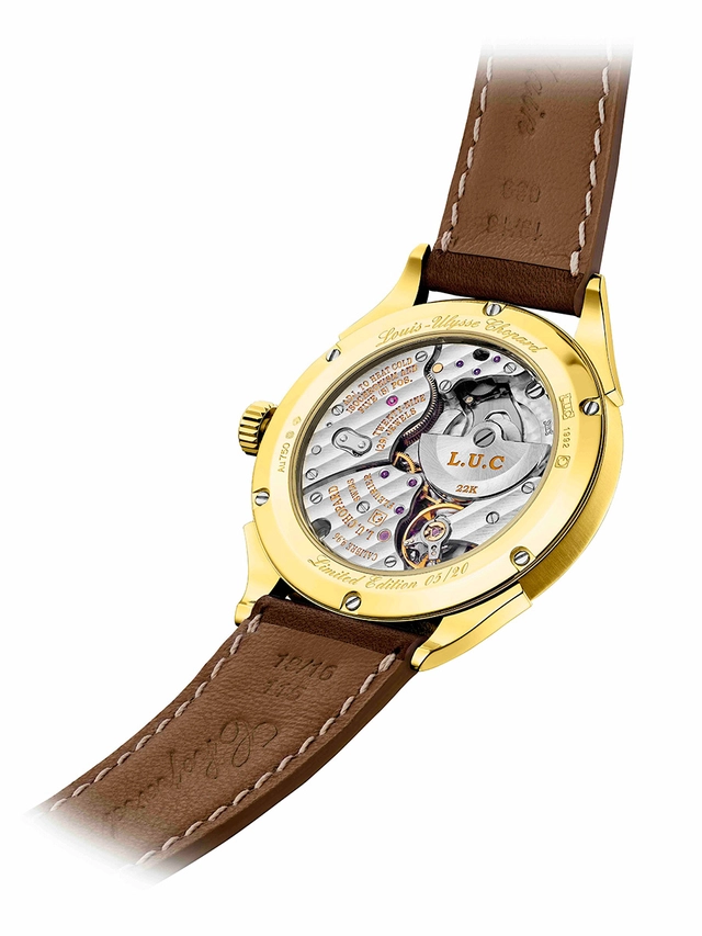 Chopard_161992-0001_Rueckseite Chopard L.U.C Qualité Fleurier, transparenter Gehäuseboden