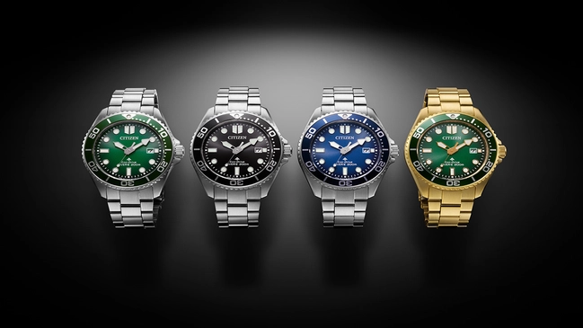 Citizen Promaster Eco-Drive Diver 200M, vier Uhren