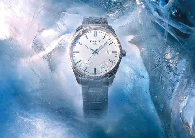 Gesamtansicht der PR 100 Jungfrau Special Edition Uhr von Tissot