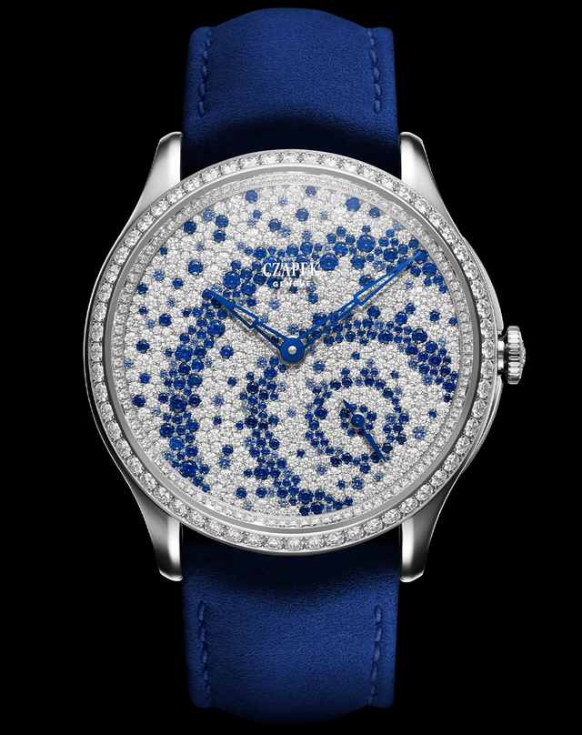 Czapek – Promenade Diamond Drops, Weißgolduhr mit Diamantbesatz