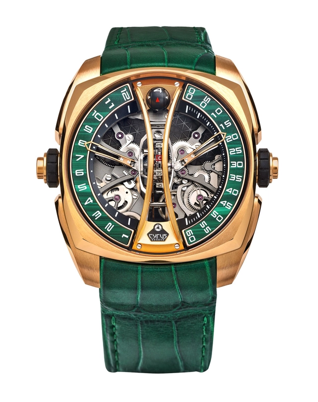 Cyrus: Klepcys Vertical Skeleton Tourbillon Malachite 