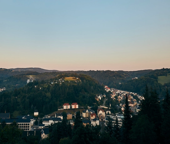  Blick auf die sächsische Kleinstadt Glashütte