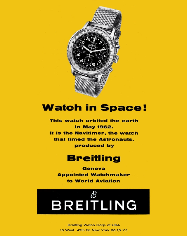 Breitling-Anzeige für die Navitimer Cosmonaute von ca. 1963