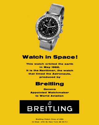 Breitling-Anzeige für die Navitimer Cosmonaute von ca. 1963