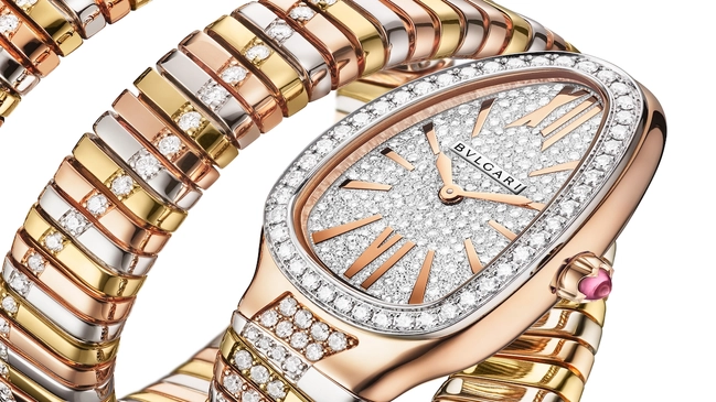 Ausschnitt der Bulgari Serpenti Infiniti roségold weißgold gelbgold