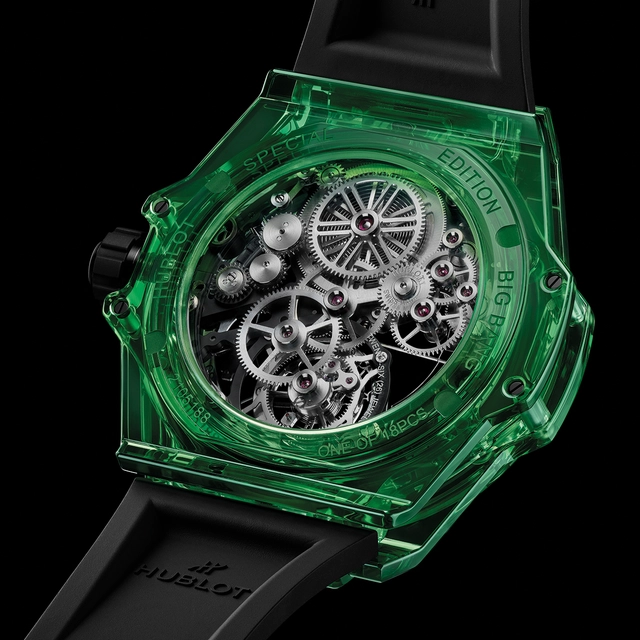  Hublot Big Bang Tourbillon Green Saxem, MHUB6035 Manufaktur-Tourbillonkaliber mit automatischem Aufzug