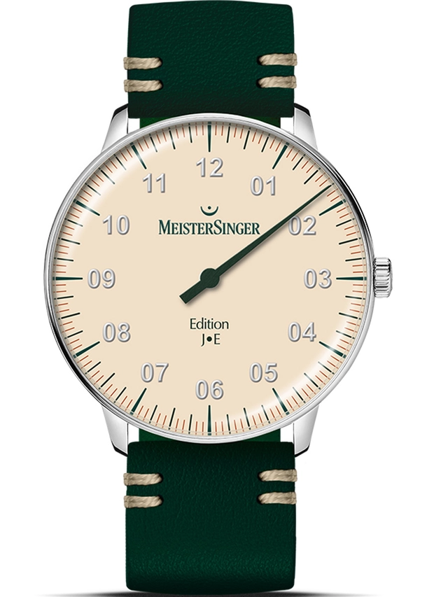 Meistersinger_Edition_Neo_J_E_Soldat Meistersinger Edition Neo J.E, Edelstahluhr mit beigem Zifferblatt
