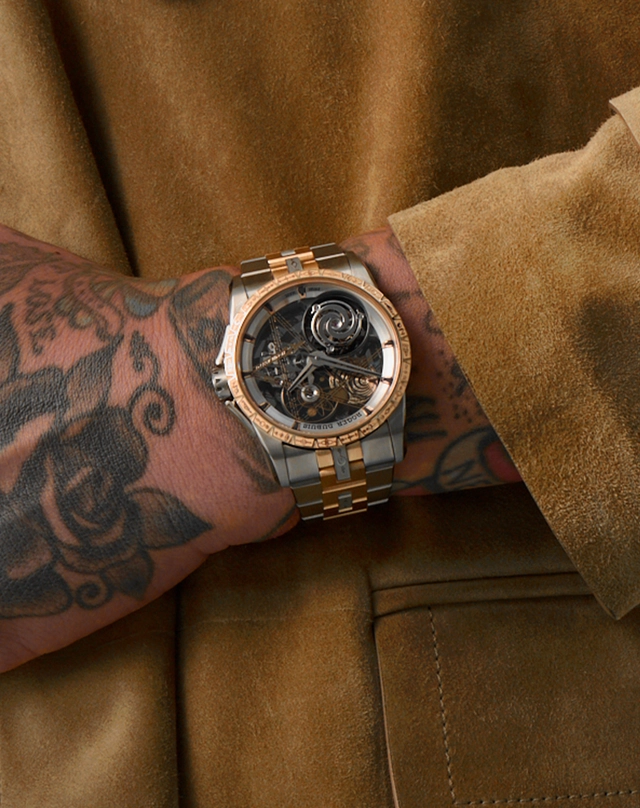 Roger Dubuis – Excalibur Monotourbillon Dr. Woo Episode III Roger Dubuis – Excalibur Monotourbillon Dr. Woo Episode III, Titanuhr mit Roségold-Lünette