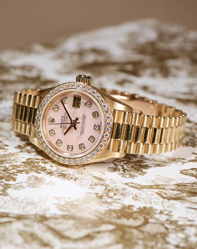 Rolex – seltene Lady Datejust 26 "Pink Opal Factory Diamonds", Ref. 69138