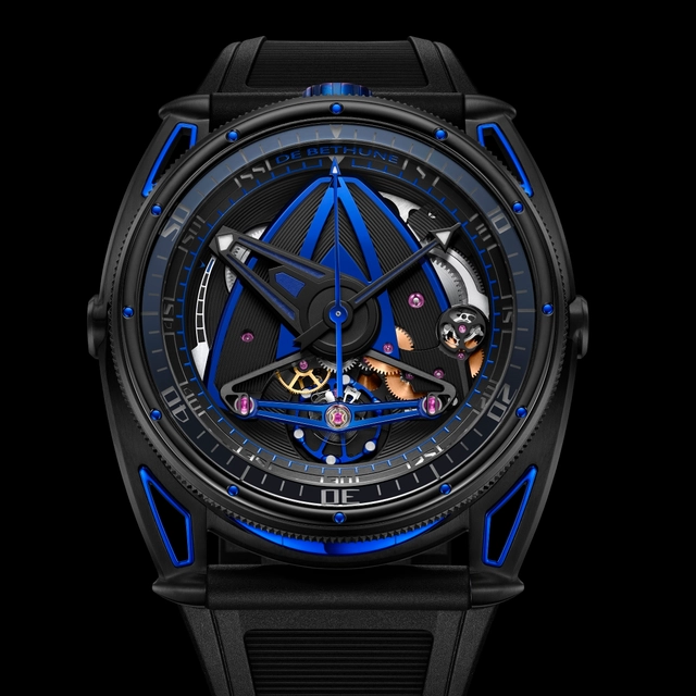2 DB28GS_Swordfish_SDT_Bracelet_Black_Black.jpg Detail, Zifferblatt der De Bethune DB28GS Swordfish