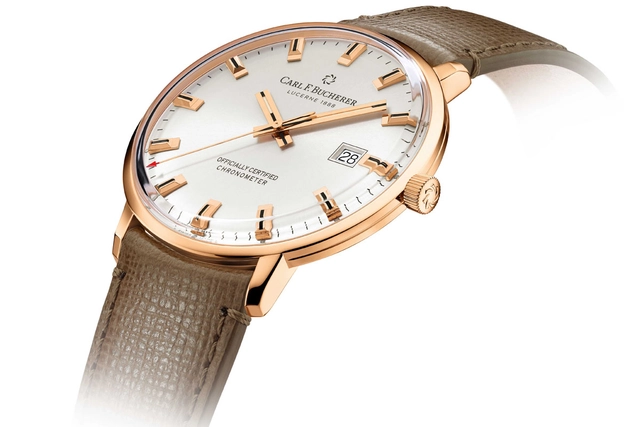 Carl F. Bucherer: Heritage Chronometer Celebration in Roségold und mit silbernem Zifferblatt