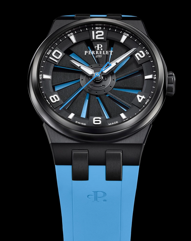 Perrelet Turbine Titanium Ice Blue Front