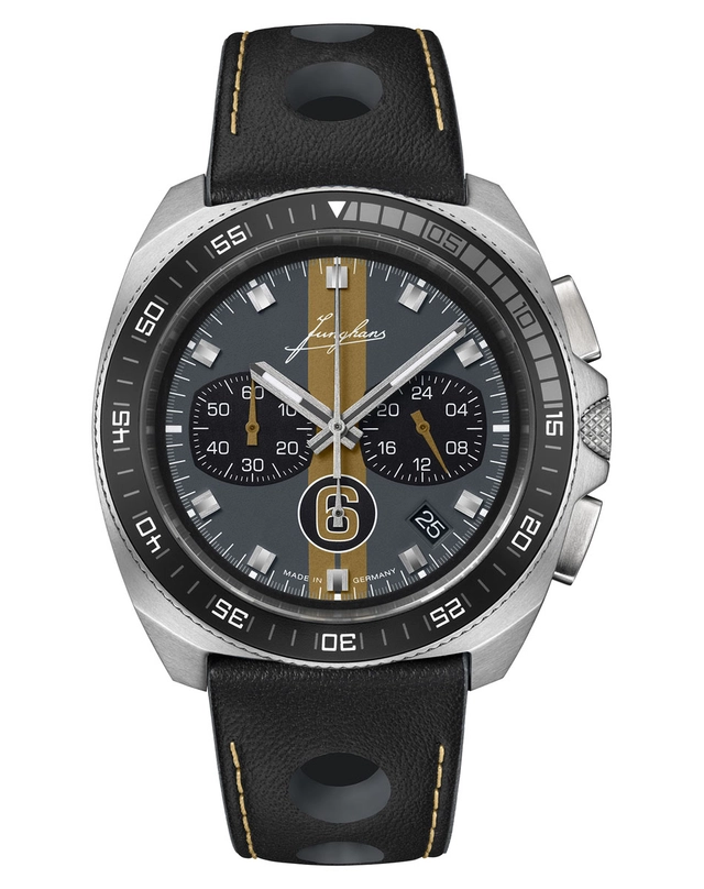 Junghans 1972 Chronoscope Sports Edition 2025 in Dunkelgrau und Gold