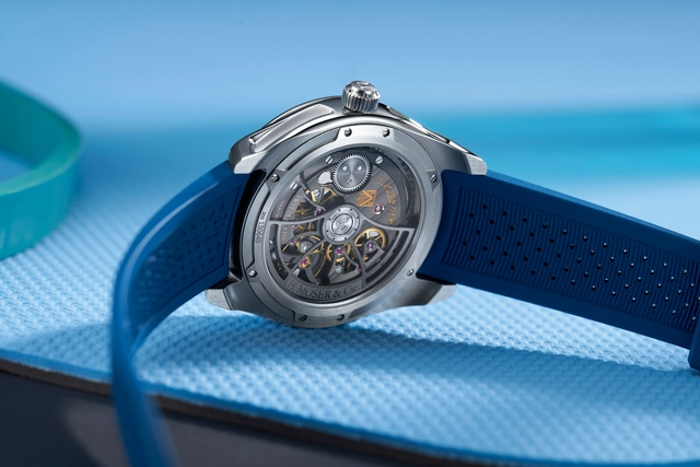 Rückseite der H. Moser & Cie. Pioneer Retrograde Seconds