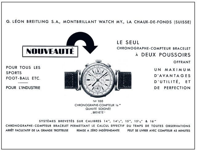 Breitling Anzeige 1934