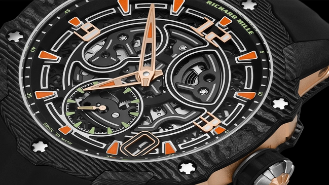 Richard Mille, skelettierte Luxusuhr aus Carbon TPT