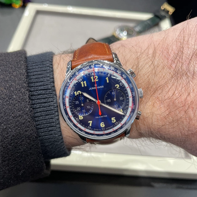 Junghans-Telemeter-Edition-blau-Wristshot-WT.jpg Junghans: Telemeter Edition blau Wristshot