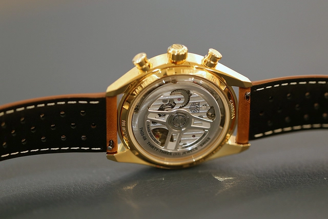 TAG Heuer Carrera Chronosprint x Porsche Rallye, Uhr 18K-vergoldetes Gehäuse, Referenz CBS2041.EB0382