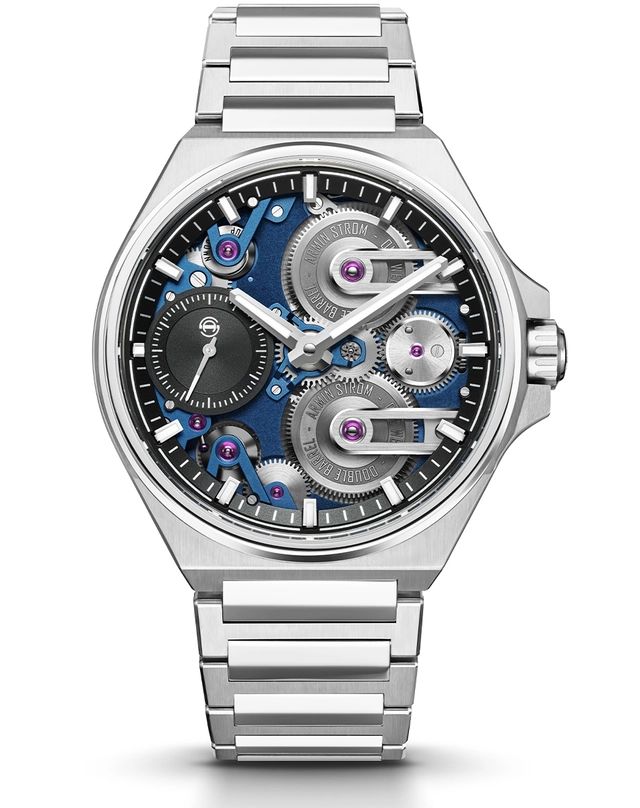 Armin Strom – One Week Manufacture Edition Blue, skelettierte Uhr mit Handaufzugskaliber