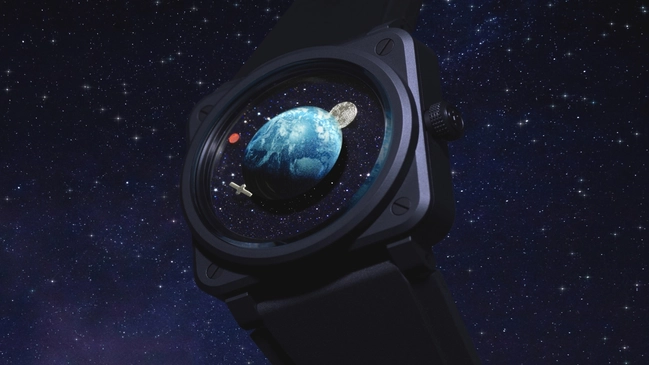 Zifferblatt und Armband der Bell & Ross BR-03 Astro