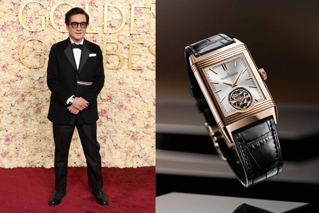 Ke Huy Quan mit der Jaeger-LeCoultre Reverso Tribute Duoface Tourbillon