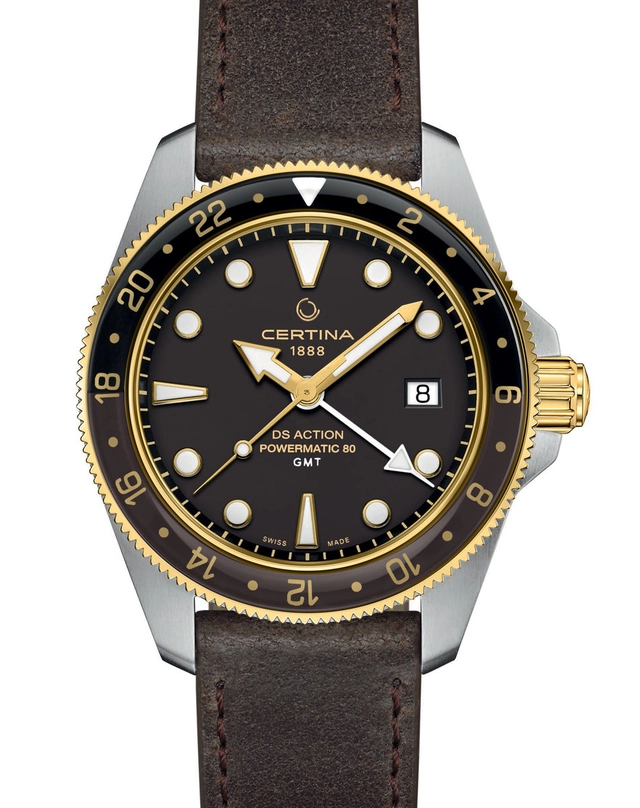 Certina: DS Action GMT Powermatic 80 in Bicolor-Anmutung