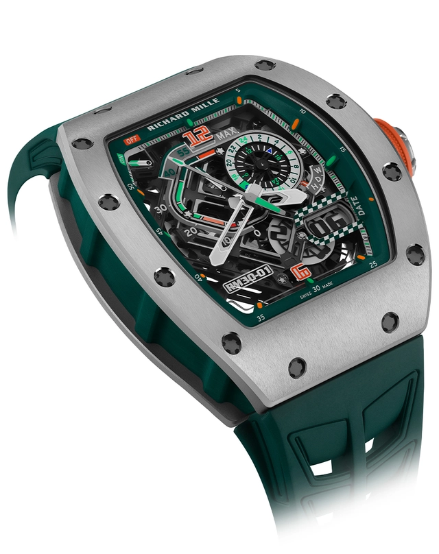 Richard Mille – RM30-01 LMC Richard Mille – RM30-01 LMC, Titanuhr mit 24-Stunden-Anzeige und Kautschukband