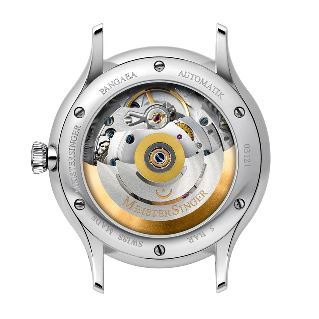 Meistersinger_Pangaea365_Boden.jpg Meistersinger Pangaea Day Date 365 mit auf Einzeigerdarstellung umgebautem Sellita-Kaliber SW 220