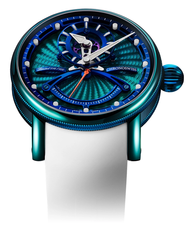 WatchTime-Chronoswiss-ReSecSnakeManufacture-Zifferblatt.jpg Guilloche-Zifferblatt der ReSec Snake Manufacture, Titanuhr mit Kautschukband