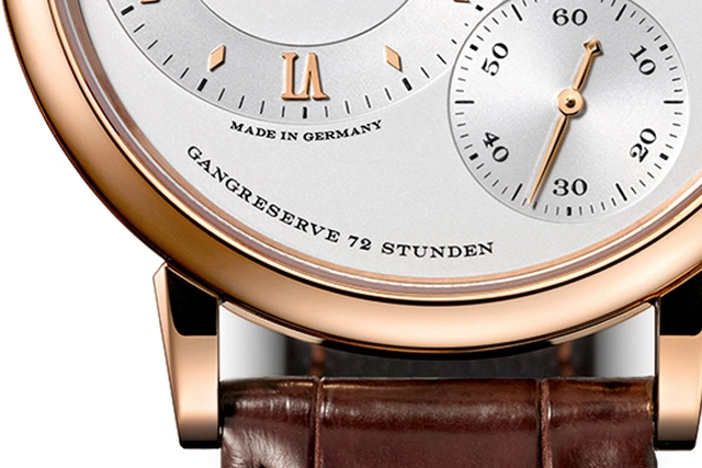 A. Lange & Söhne Große Lange 1 Mondphase Detail Gangreserve